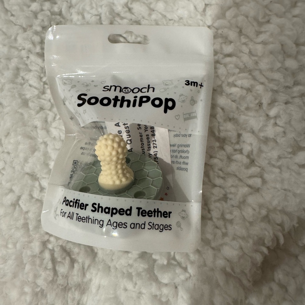 SoothiPop Pacifier Shaped Teether - Cream